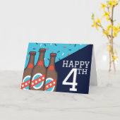 Happy 4th Beer Card Kaart (Gele Bloem)