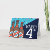 Happy 4th Beer Card Kaart (Voorkant)