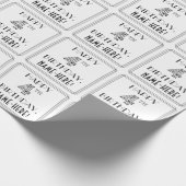 HAPPY 4TH BIRTHDAY; Art Deco Style; aangepaste naa Cadeaupapier (Hoek)