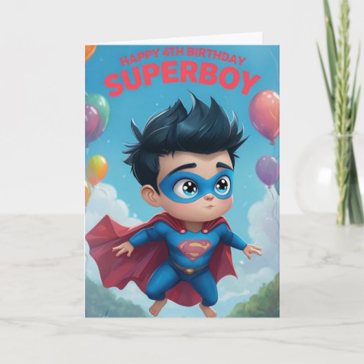 Happy 4th Birthday Kaart (Voorkant)