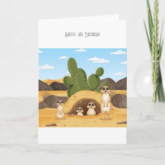 Happy 4th Birthday-kaart Feestdagen Kaart (Voorkant)