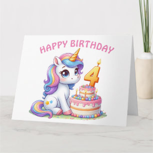 Happy 4th Birthday-kaart Kaart