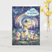 Happy 4th Birthday-kaart Kaart (Gele Bloem)