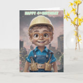 Happy 4th Birthday-kaart Kaart (Gele Bloem)