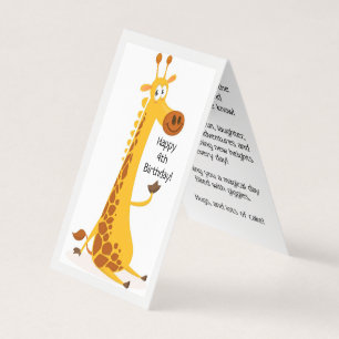 Happy 4th Birthday - Kaart voor kinderen