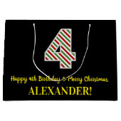 Happy 4th Birthday & Merry Kerstmis, aangepaste na Groot Cadeauzakje (Voorkant)