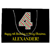 Happy 4th Birthday & Merry Kerstmis, aangepaste na Groot Cadeauzakje (Achterkant)