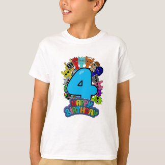 Happy 4th Birthday Sprunki - Simon Oren Funbot T-shirt