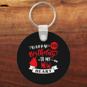 Happy 4th Birthday To My New Heart, Transplant Ann Sleutelhanger (Voorkant)