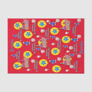 Happy 4th Birthday-weefselpaper #4 Birthday Tissuepapier