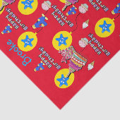 Happy 4th Birthday-weefselpaper #4 Birthday Tissuepapier (Detail)