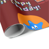 Happy 4th Birthday Wrapping Paper Balloons #4 Cadeaupapier (Rol Hoek)