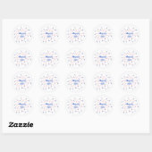 Happy 4th Fireworks Stars Stickers (Vel)