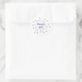 Happy 4th Fireworks Stars Stickers (Tas)