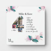 Happy 4th Jubileum, aangepaste fotocollage Fotoplaat (Voorkant)