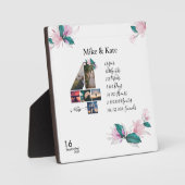 Happy 4th Jubileum, aangepaste fotocollage Fotoplaat (Voorkant)