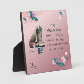 Happy 4th Jubileum, aangepaste fotocollage, graaf Fotoplaat (Voorkant)