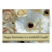 Happy 4th Jubileum rozen (Voorkant Horizontaal)