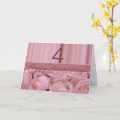 Happy 4th Jubileum rozen Kaart (Gele Bloem)