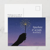 Happy 4th juli poten voor vrijheid Briefkaart (Voorkant / Achterkant)
