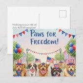 Happy 4th juli poten voor vrijheid Briefkaart (Voorkant / Achterkant)