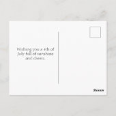 Happy 4th juli poten voor vrijheid Briefkaart (Achterkant)