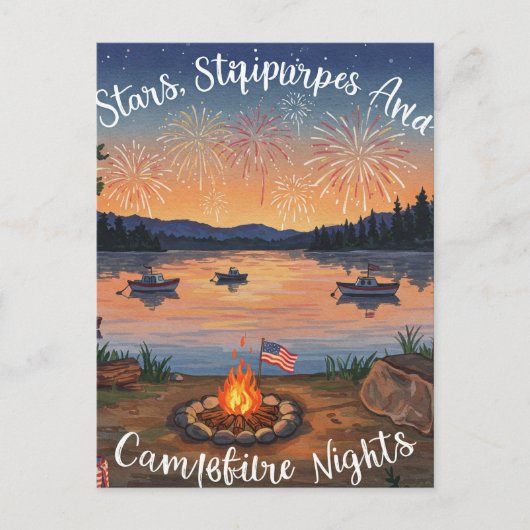 Happy 4th juli poten voor vrijheid Briefkaart (Voorkant)