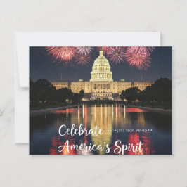 Happy 4th juli poten voor vrijheid Briefkaart