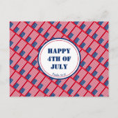 HAPPY 4TH JULY Patriotic American Independence Briefkaart (Voorkant)