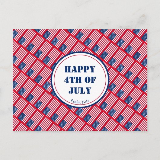 HAPPY 4TH JULY Patriotic American Independence Briefkaart (Voorkant)