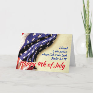 HAPPY 4TH JULY USA Patriotic Scripting Gepersonali Kaart