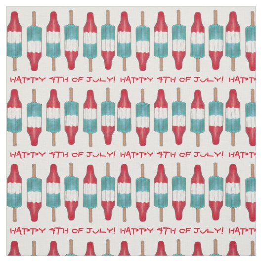 Happy 4th of julAmericana Rocket Pop Popsicles Stof (Swatch)