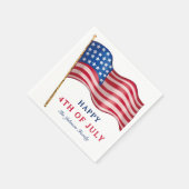 Happy 4th of Juli Amerikaanse vlag Servet (Hoek)