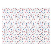 Happy 4th of Juli Cute Party Pattern Tafelkleed (Voorkant (Horizontaal))