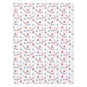 Happy 4th of Juli Cute Party Pattern Tafelkleed (Voorkant)