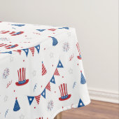 Happy 4th of Juli Cute Party Pattern Tafelkleed (Voorbeeld)