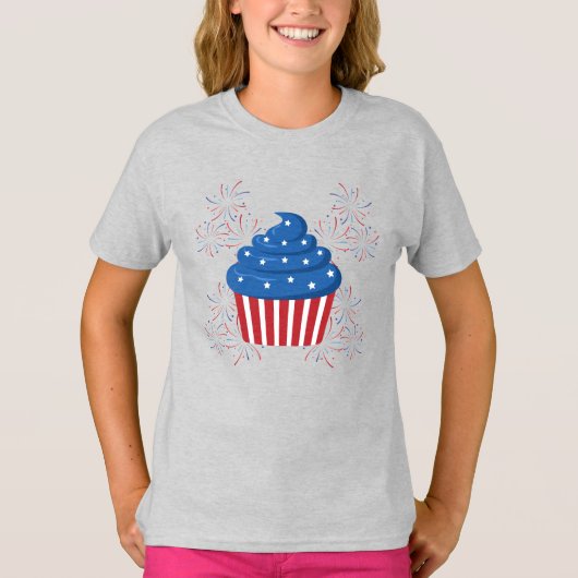 Happy 4th of Juli Meisjes T-shirt (Voorkant)