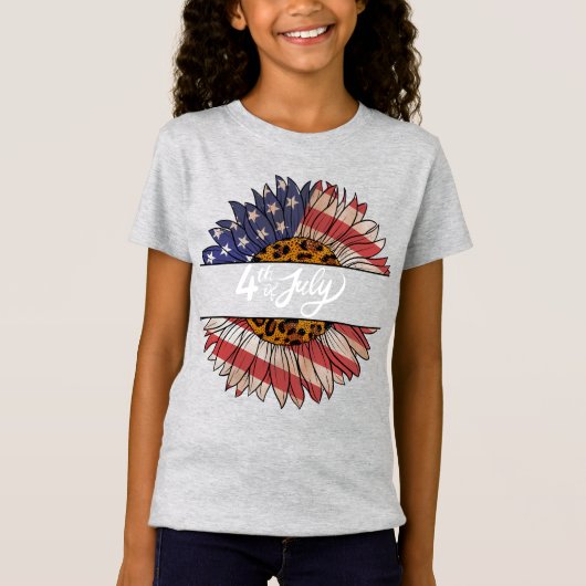 Happy 4th of Juli Meisjes T-shirt (Voorkant)