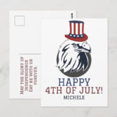 Happy 4th of Juli Onafhankelijkheidsdag Amerika pa Briefkaart (Voorkant / Achterkant)