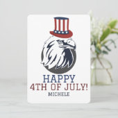 Happy 4th of Juli Onafhankelijkheidsdag Amerika pa Kaart (Staand voorkant)