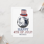 Happy 4th of Juli Onafhankelijkheidsdag Amerika pa Kaart (Voorkant / Achterkant in situ)