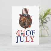 Happy 4th of Juli Onafhankelijkheidsdag Amerika pa Kaart (Staand voorkant)