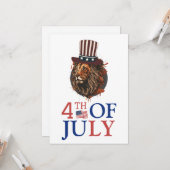 Happy 4th of Juli Onafhankelijkheidsdag Amerika pa Kaart (Voorkant / Achterkant in situ)