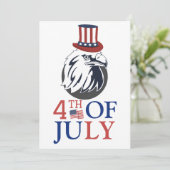 Happy 4th of Juli Onafhankelijkheidsdag Amerika pa Kaart (Staand voorkant)