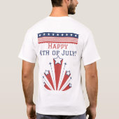 Happy 4th of Juli Onafhankelijkheidsdag Amerika T-shirt (Achterkant)