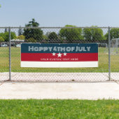 Happy 4th of Juli Partij Gepersonaliseerd Buiten Spandoek (Insitu)