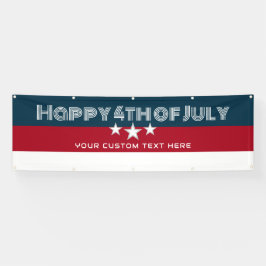 Happy 4th of Juli Partij Gepersonaliseerd Buiten Spandoek