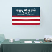Happy 4th of Juli Patriotic Personalized Spandoek (Beurs)