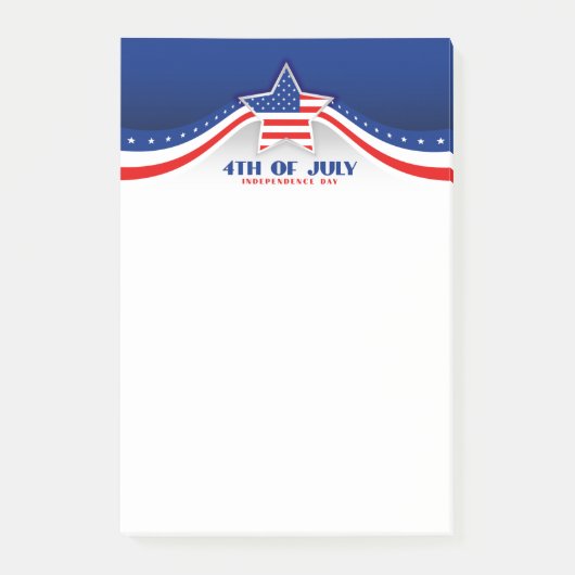 Happy 4th of Juli Post-it Nota's Post-it® Notes (Voorkant)