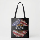 Happy 4th of Juli Sunflower Women's T-shirt Tote Bag (Voorkant)